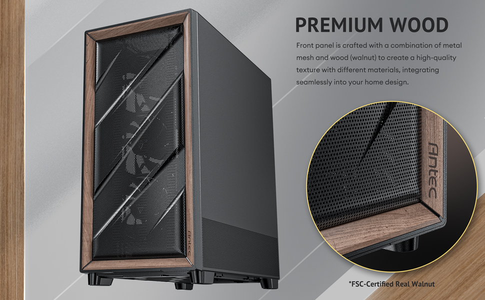 Antec Flux SE Silent PC Case, Sound-Dampening Foam Side